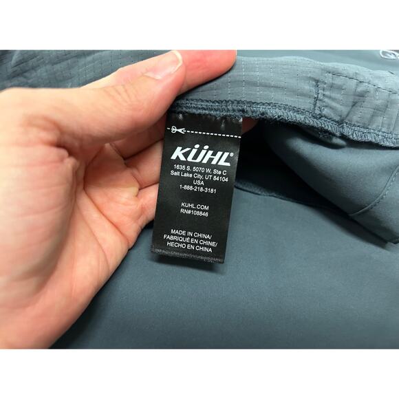 Kuhl Women's Bandita Lightweight Front Zip Jacket Gray Stowable Hood UPF 50 Sz S - Picture 7 of 14